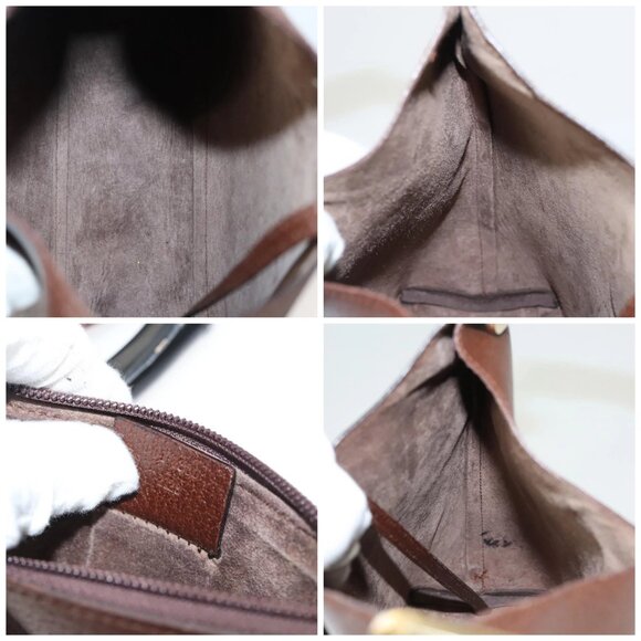 GUCCI Bamboo Shoulder Bag Leather Brown Gold 001 1880 Auth am8464 - Picture 15 of 16